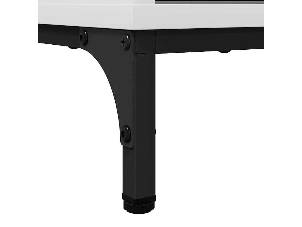 Buffet Blanc brillant 69,5 x 33 x 82 cm Bois d'ingénierie