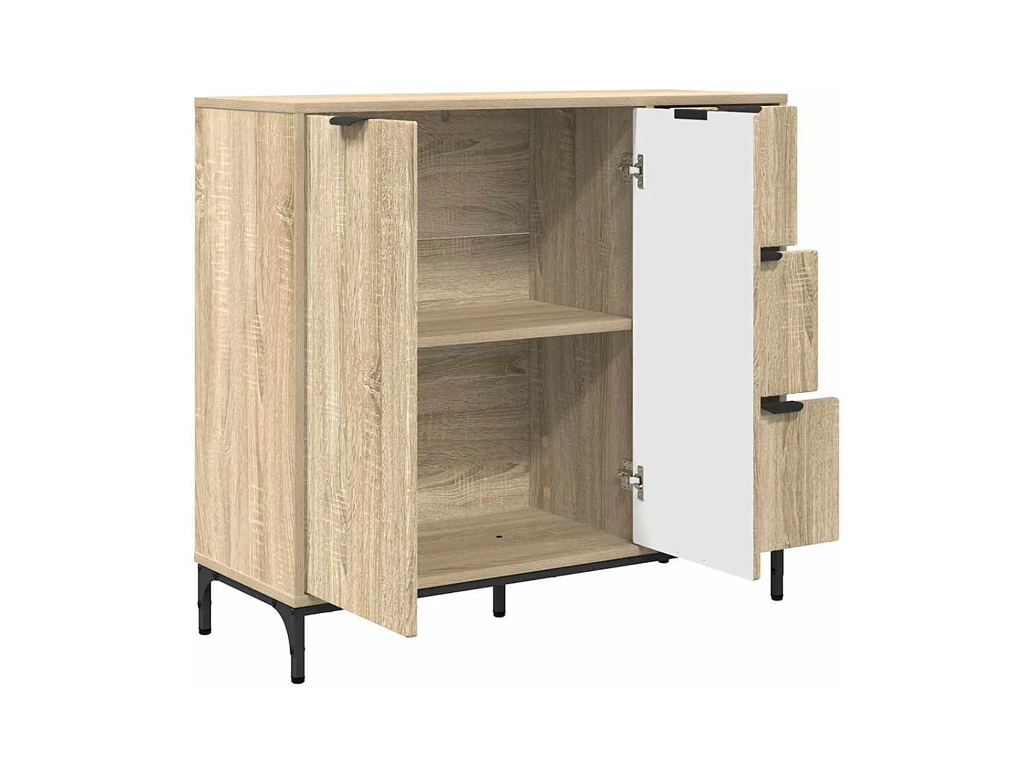 Buffet Chêne sonoma 89,5 x 33 x 82 cm Bois d'ingénierie