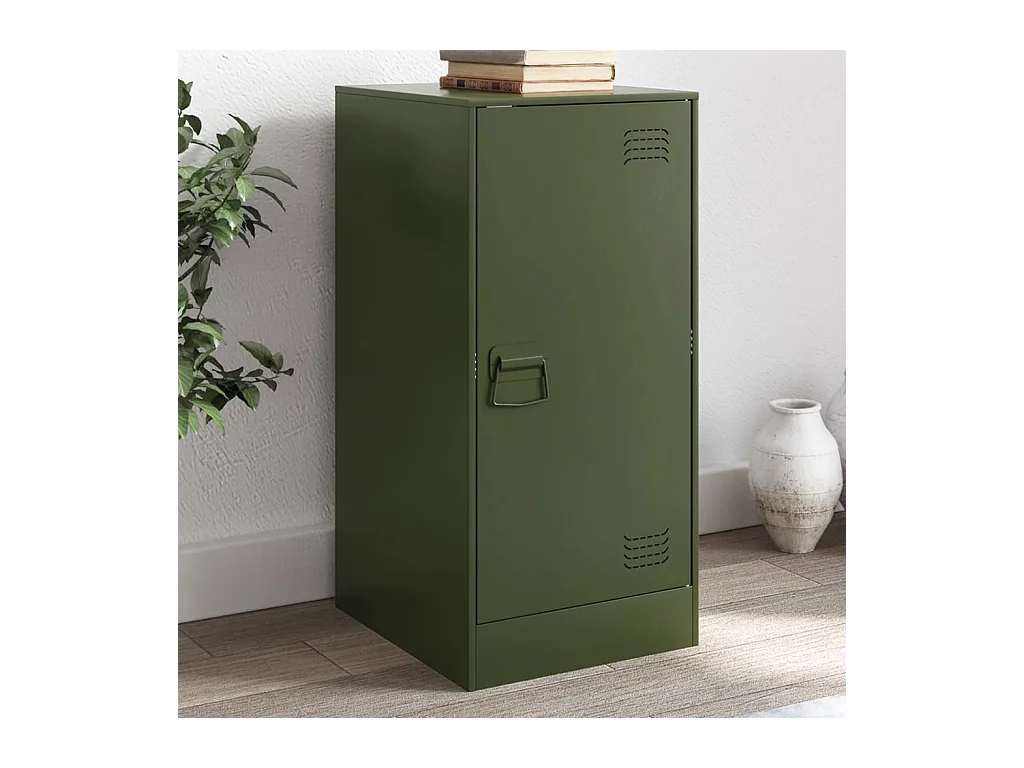 Buffet vert olive 34,5x39x73 cm acier