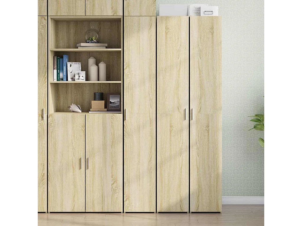 Buffet haut chêne sonoma 30x42,5x185 cm bois d'ingénierie