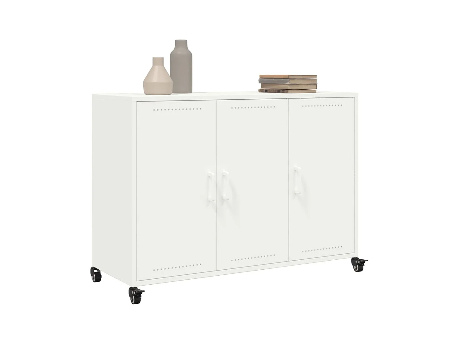 Buffet blanc 100,5x39x72 cm acier