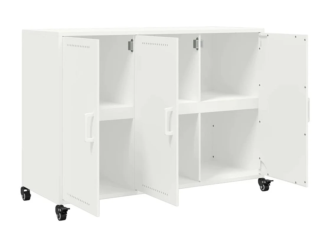 Buffet blanc 100,5x39x72 cm acier