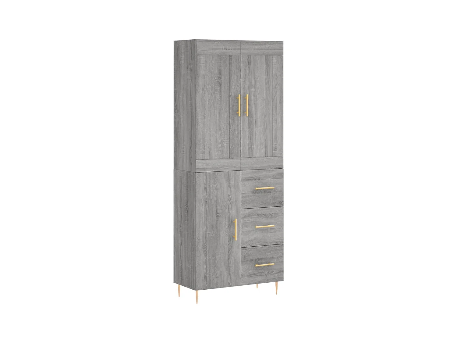 Buffet haut Sonoma gris 69,5x34x180 cm Bois d'ingénierie