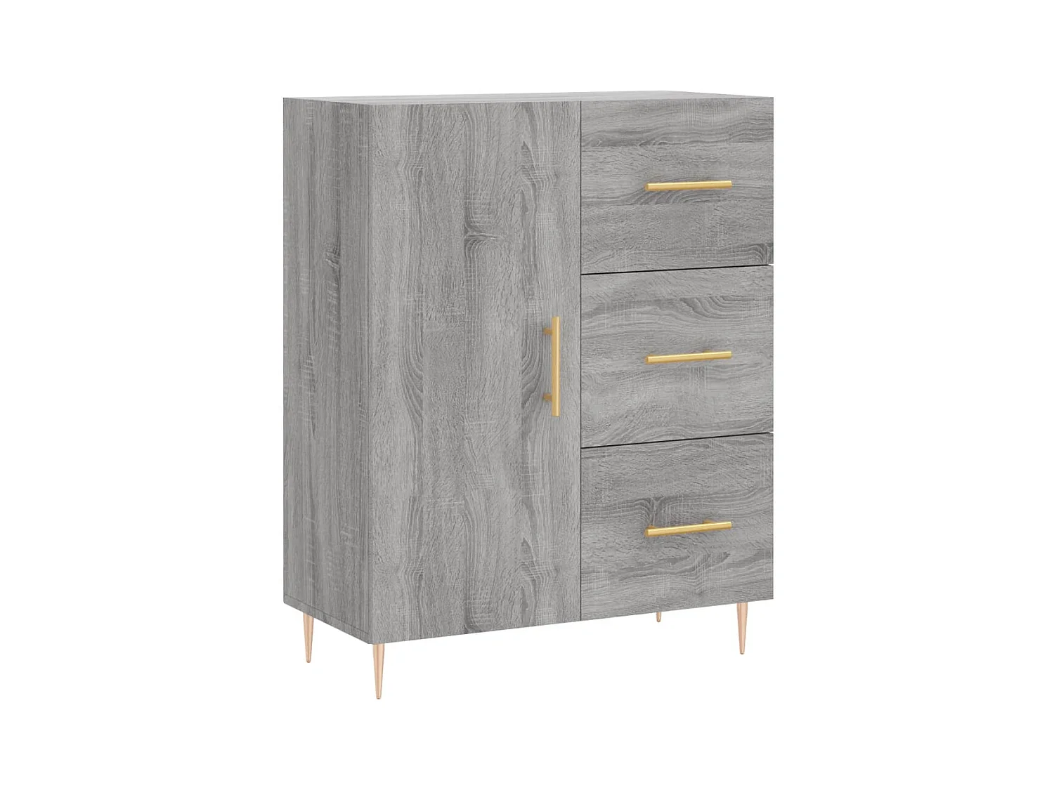 Buffet haut Sonoma gris 69,5x34x180 cm Bois d'ingénierie