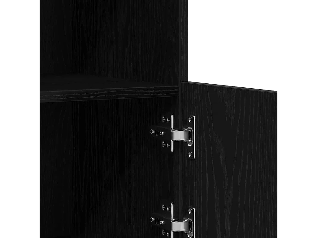 Buffet Noir 81 x 37 x 67 cm Bois d'ingénierie