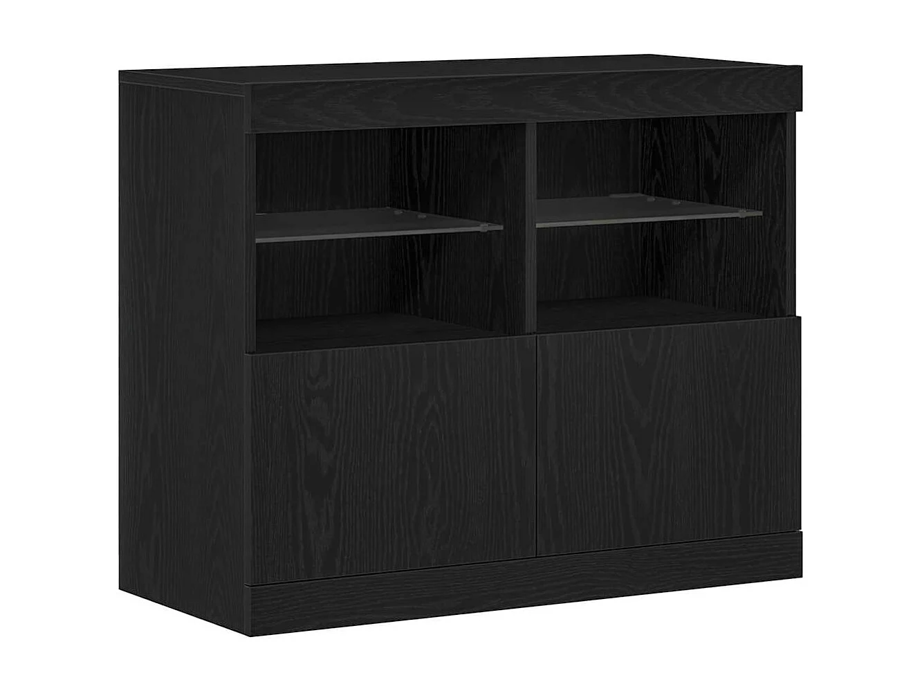 Buffet Noir 81 x 37 x 67 cm Bois d'ingénierie