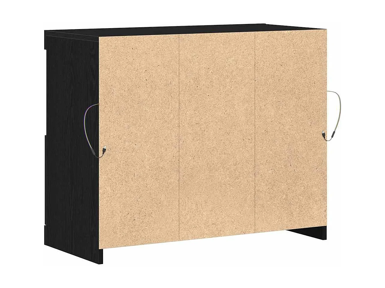 Buffet Noir 81 x 37 x 67 cm Bois d'ingénierie