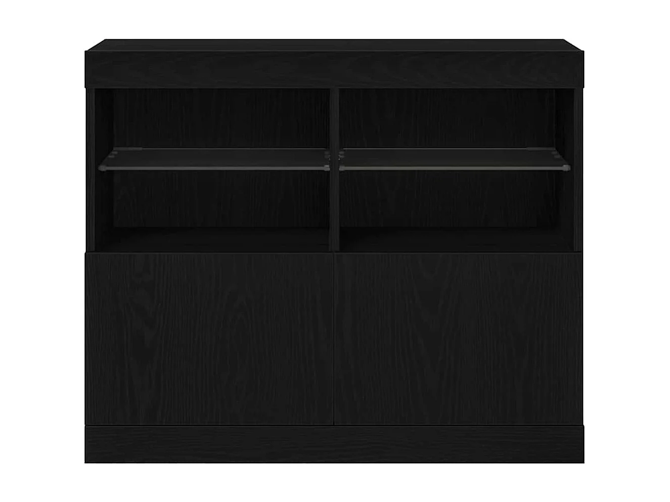 Buffet Noir 81 x 37 x 67 cm Bois d'ingénierie