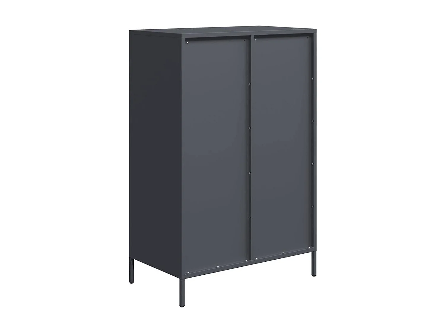 Buffet haut anthracite 68x39x101,5 cm acier