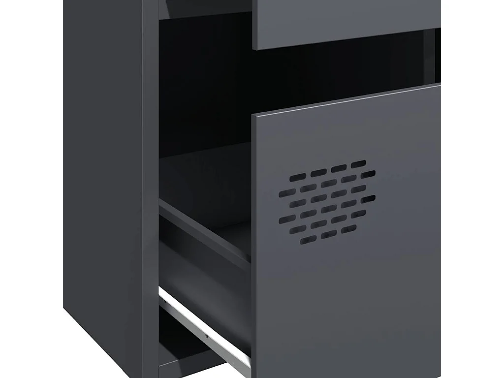 Buffet haut anthracite 68x39x101,5 cm acier