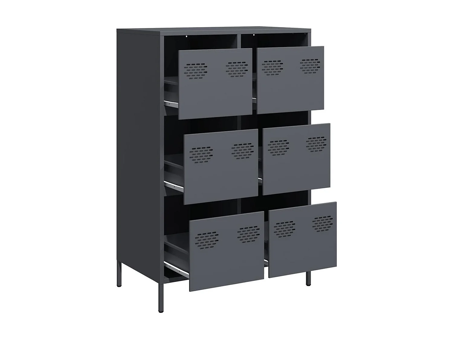 Buffet haut anthracite 68x39x101,5 cm acier