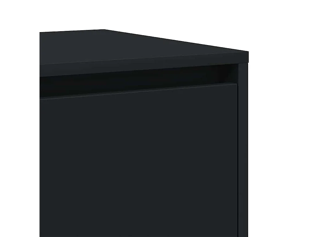 Buffet Noir 120 x 41 x 75 cm Bois d'ingénierie