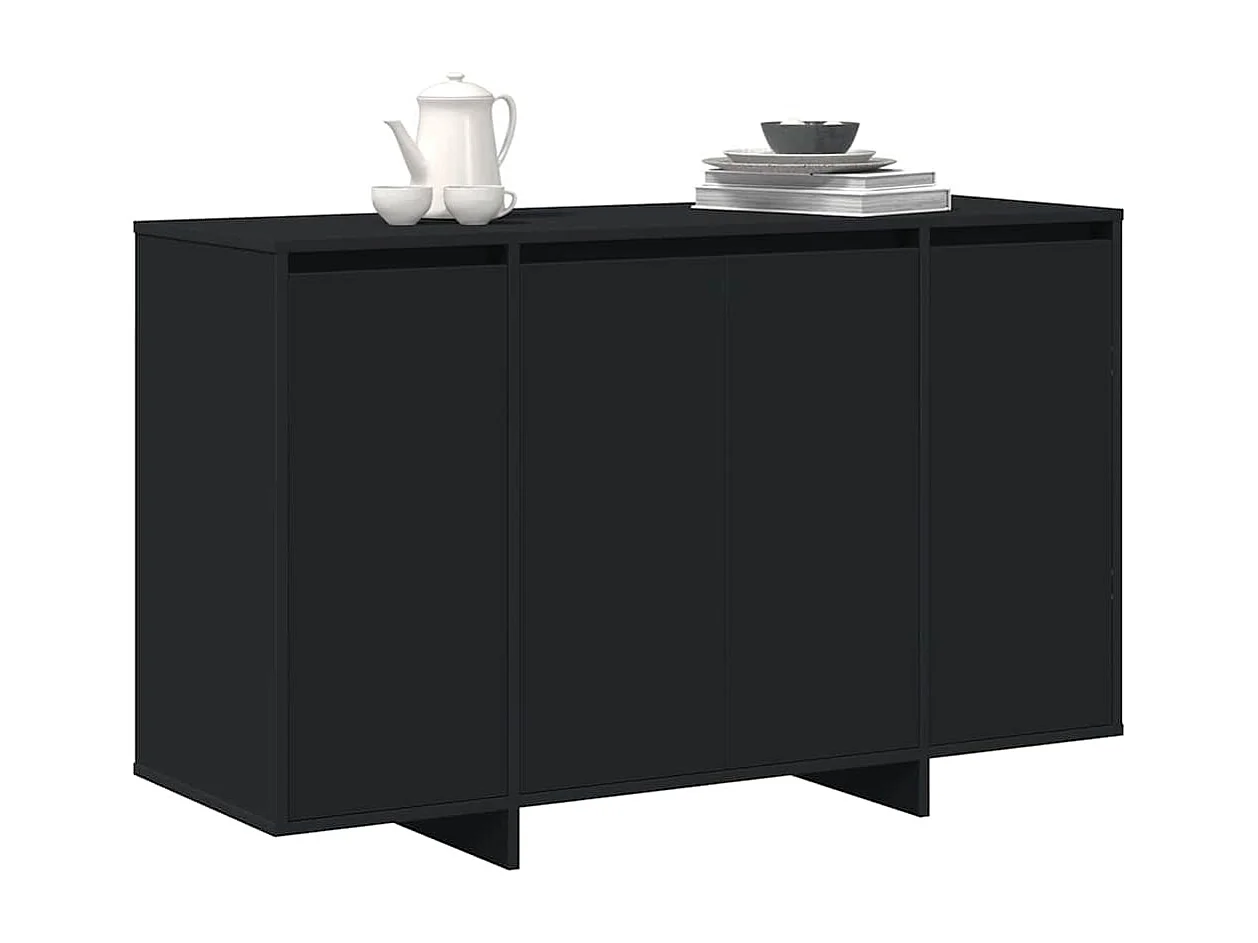 Buffet Noir 120 x 41 x 75 cm Bois d'ingénierie