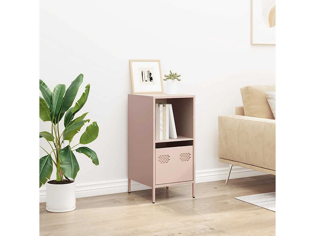 Buffet rose 35x39x73,5 cm acier laminé à froid