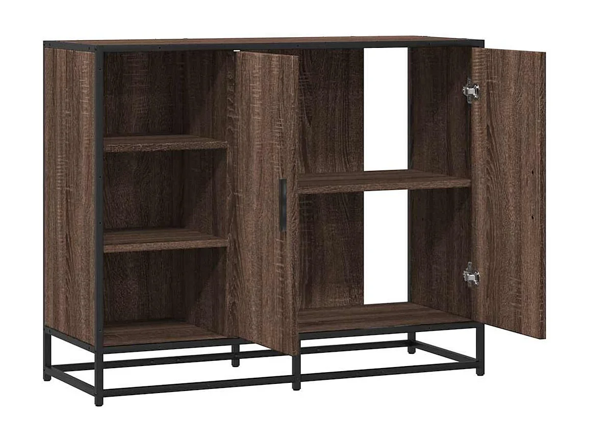 Buffet chêne marron 92x35x76 cm Bois d'ingénierie