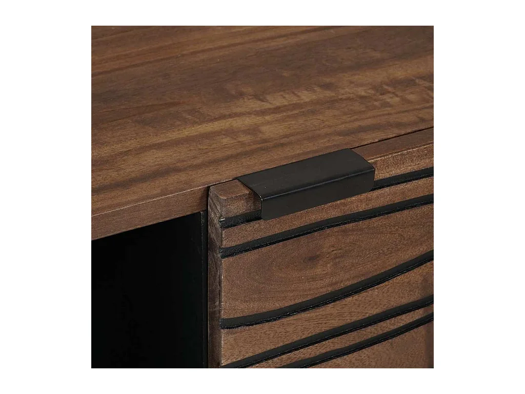 Buffet Marron 80 x 33 x 75 cm bois de manguier massif