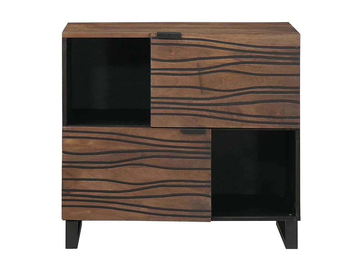 Dressoir Bruin 80 x 33 x 75 cm massief mangohout