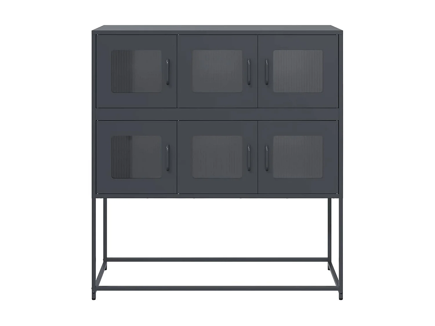 Buffet anthracite 100,5x39x107 cm acier laminé à froid