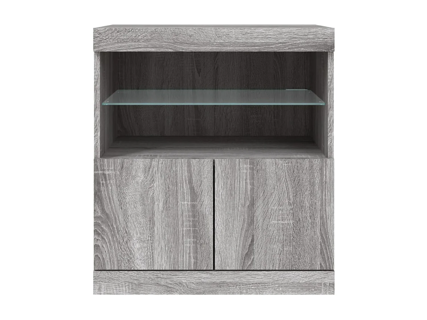 Buffet avec lumières LED sonoma gris 60x37x67 cm
