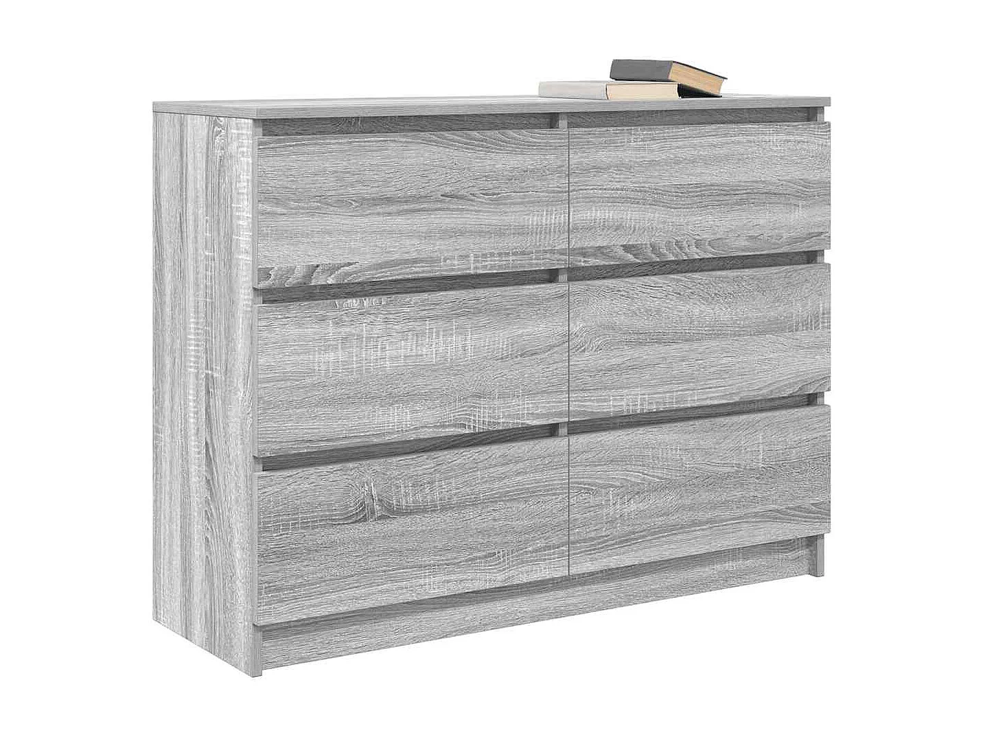 Buffet sonoma gris 100x35x76 cm bois d'ingénierie