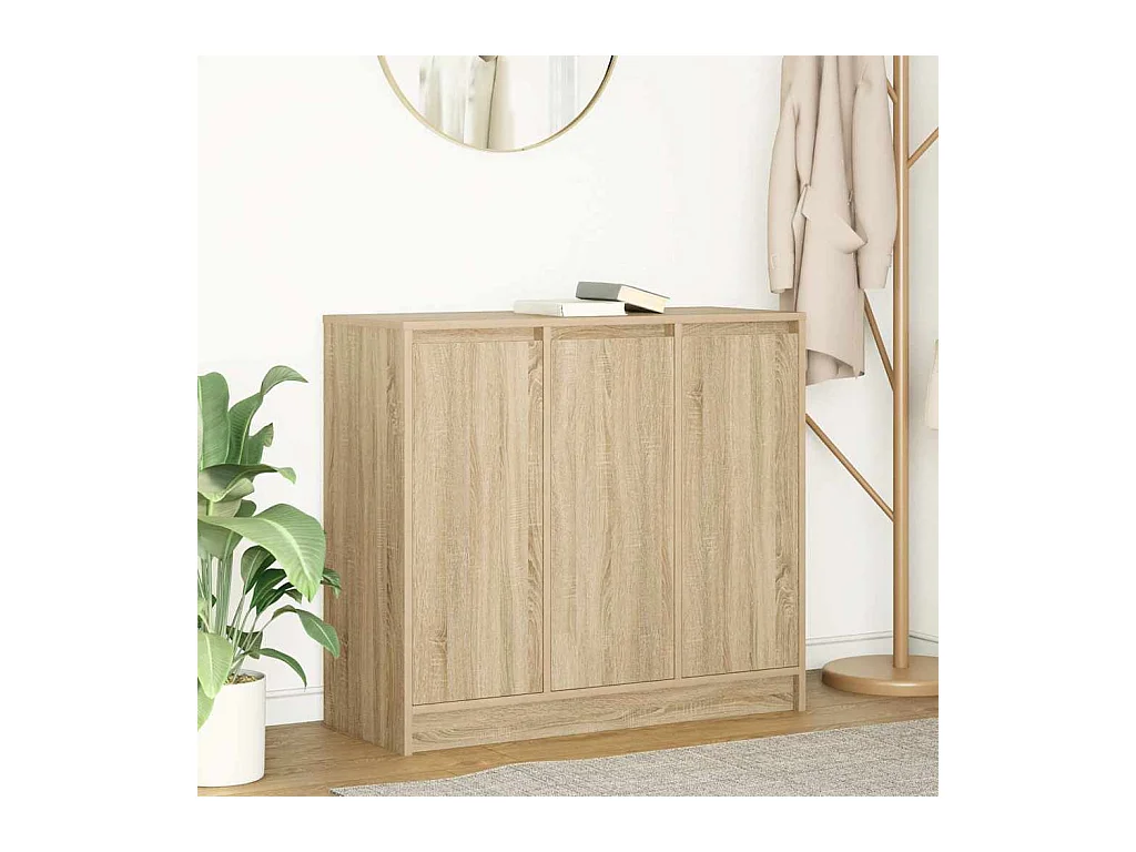 Buffet chêne sonoma 85x34x76 cm bois d'ingénierie