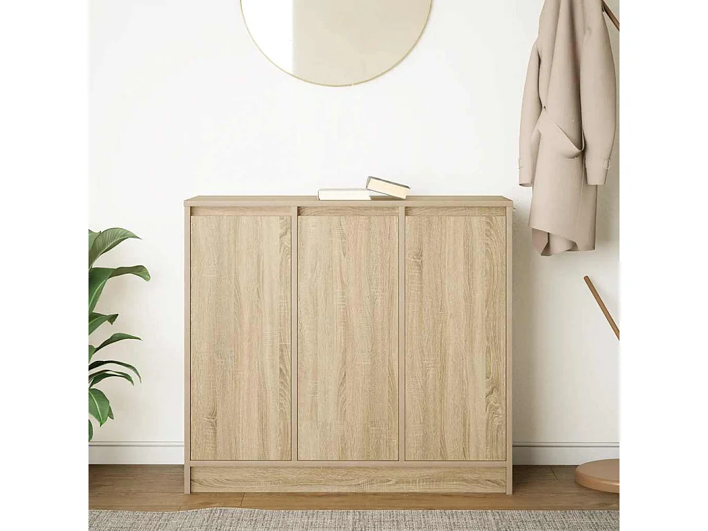 Buffet chêne sonoma 85x34x76 cm bois d'ingénierie