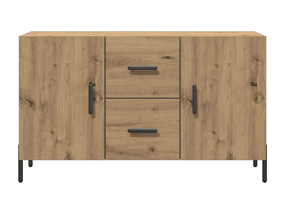 Buffet chêne artisanal 100x36x60 cm bois d'ingénierie