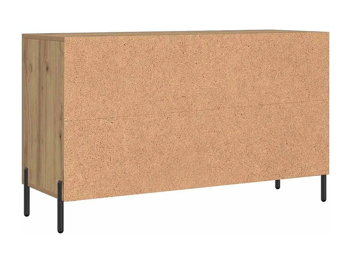 Buffet chêne artisanal 100x36x60 cm bois d'ingénierie