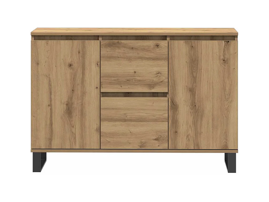 Buffet chêne artisanal 101,5x35x70 cm bois d'ingénierie