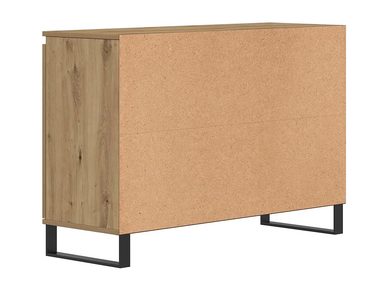 Buffet chêne artisanal 101,5x35x70 cm bois d'ingénierie