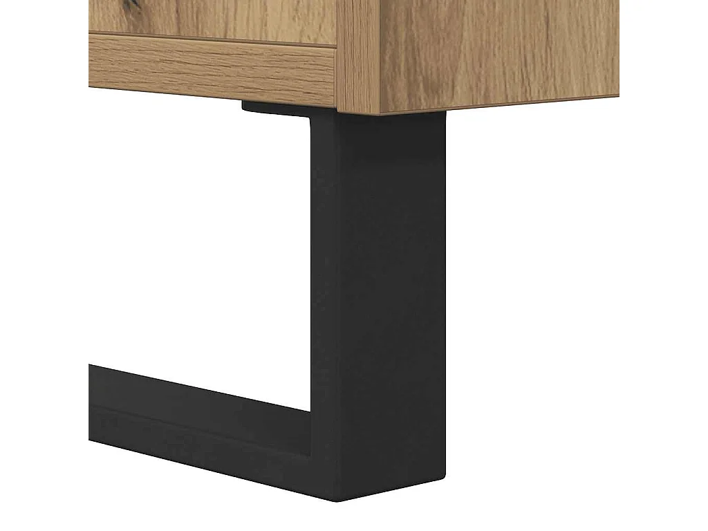 Buffet chêne artisanal 101,5x35x70 cm bois d'ingénierie