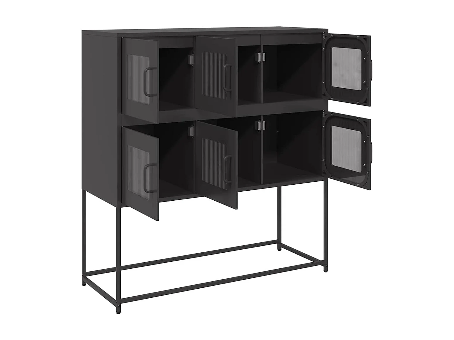 Buffet noir 100,5x39x107 cm acier laminé à froid