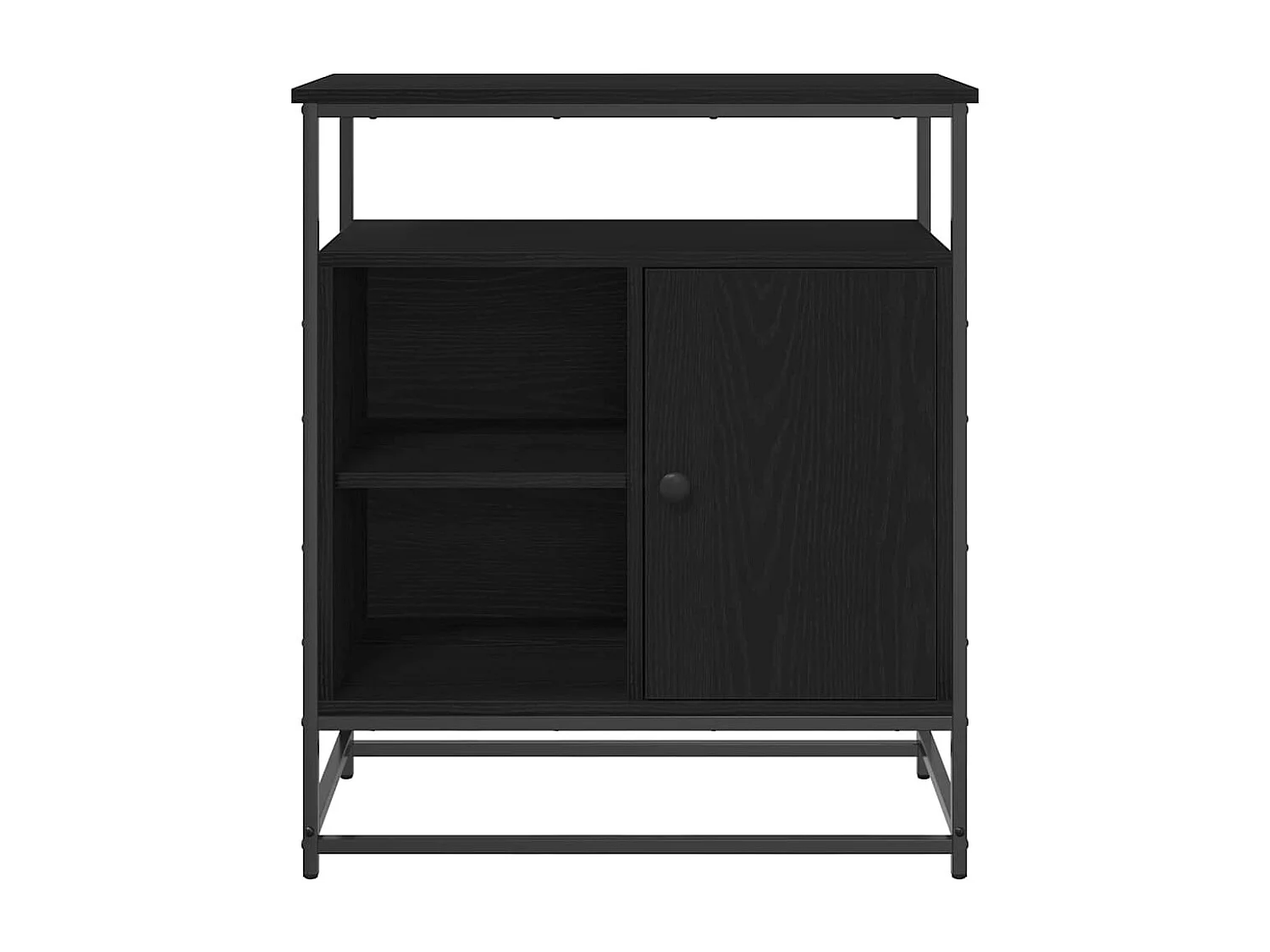 Buffet Chêne noir 69 x 35 x 80 cm Bois d'ingénierie