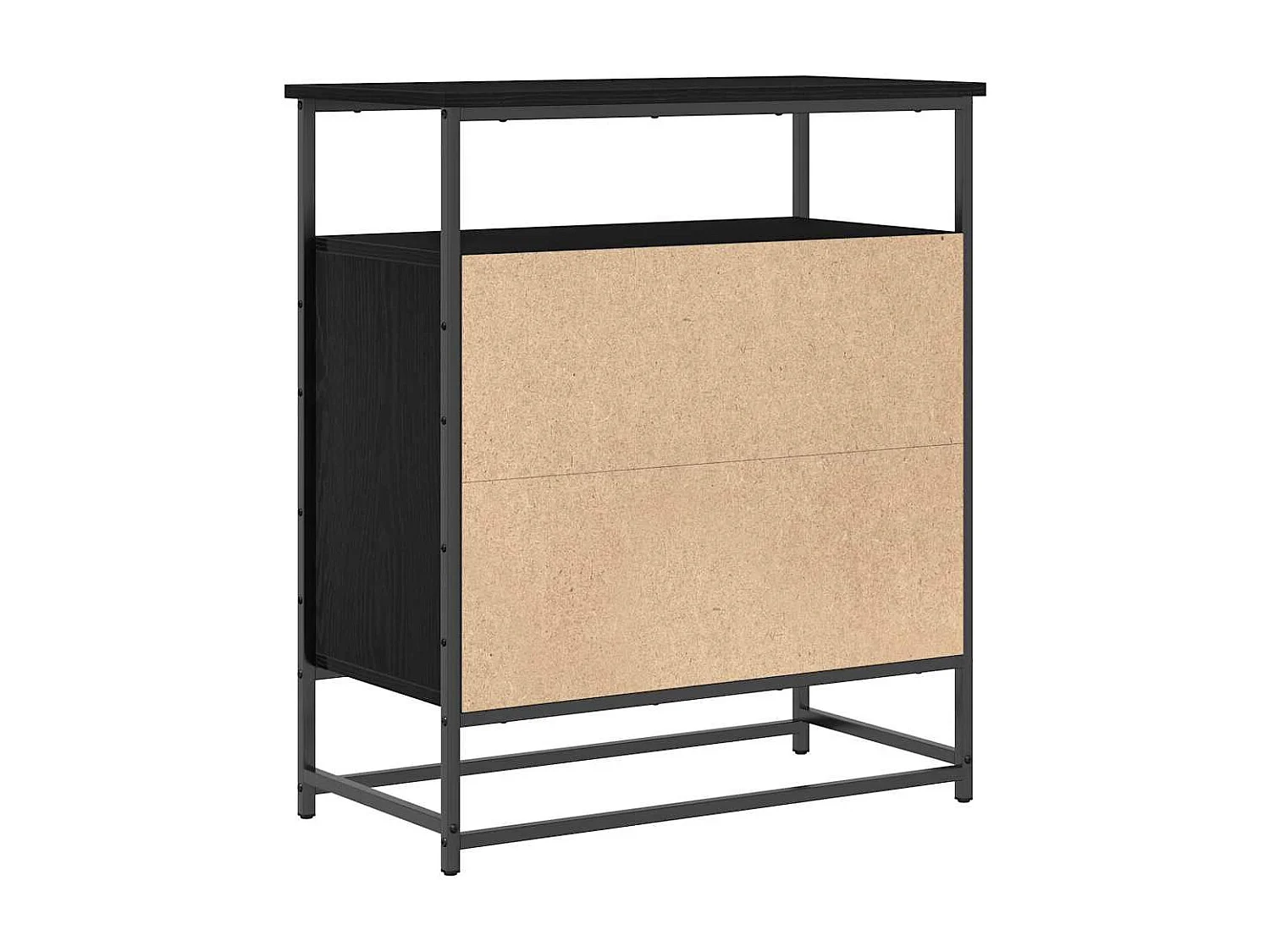 Buffet Chêne noir 69 x 35 x 80 cm Bois d'ingénierie