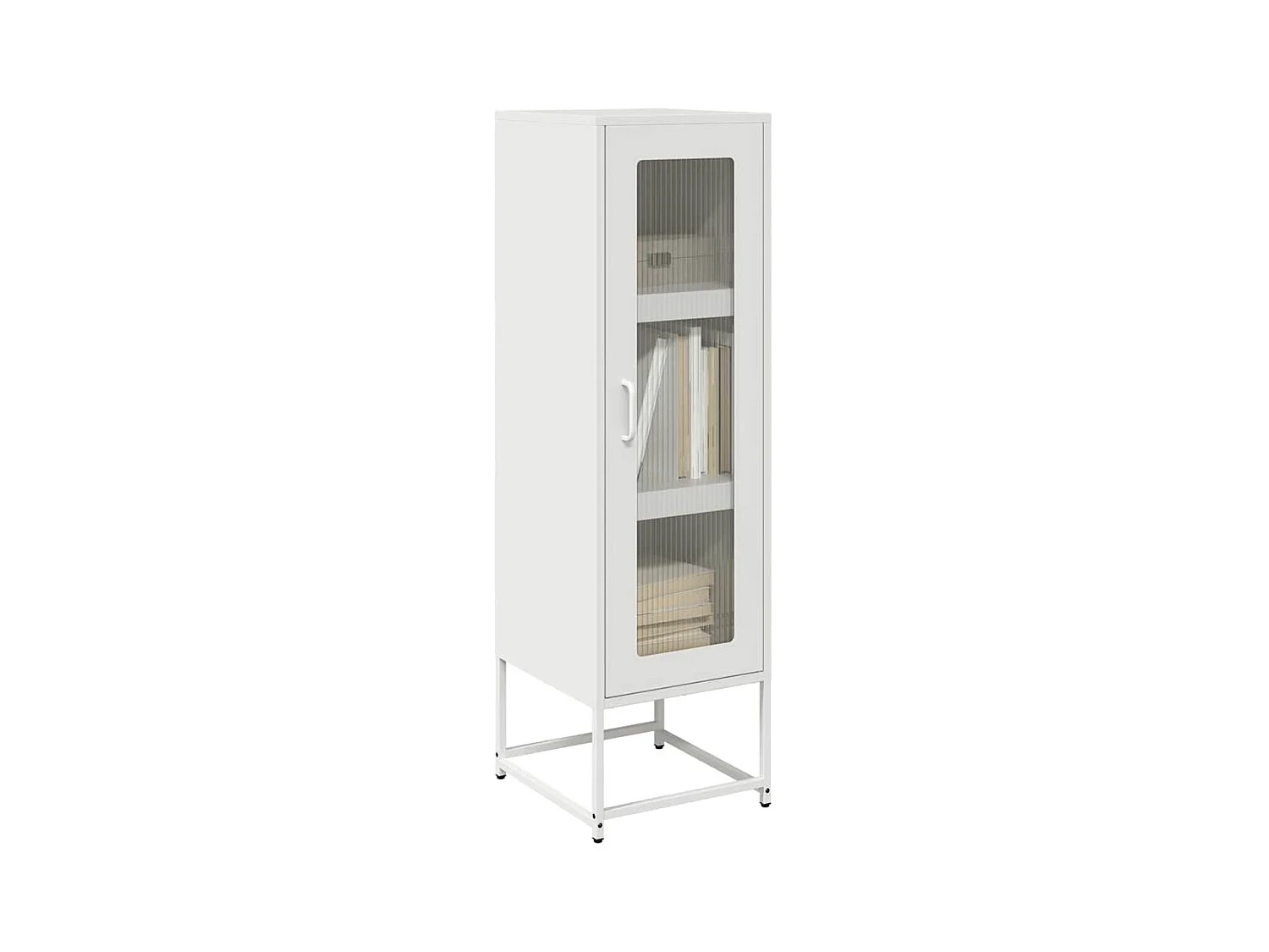 Buffet haut blanc 36x39x123 cm acier laminé à froid