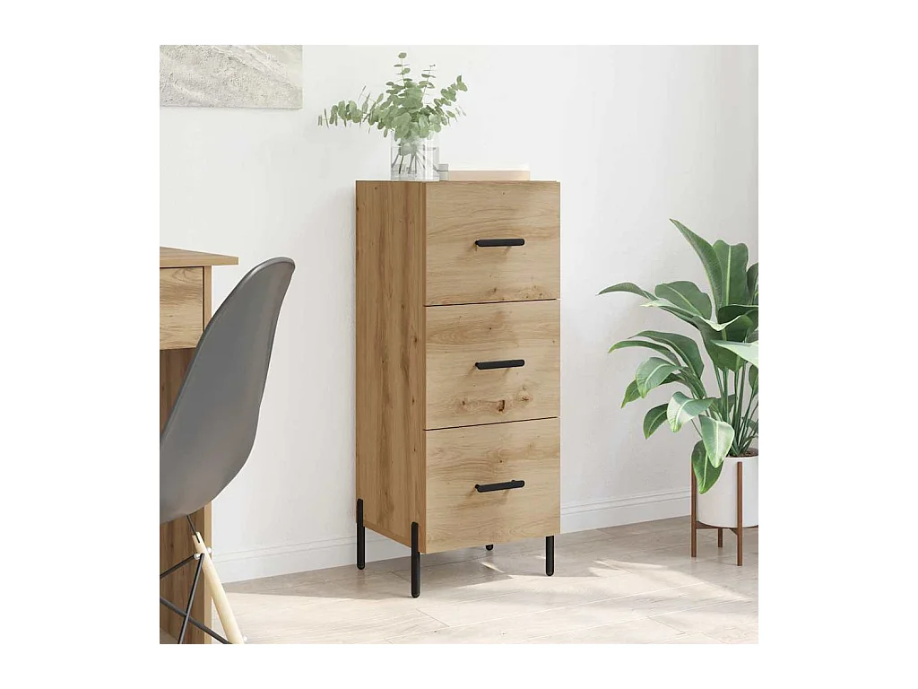 Buffet chêne artisanal 34 x 34,5 x 90 cm Bois d'ingénierie