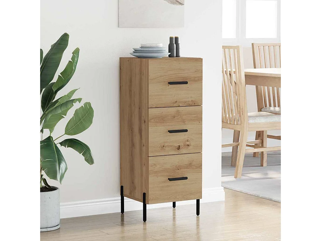 Buffet chêne artisanal 34 x 34,5 x 90 cm Bois d'ingénierie