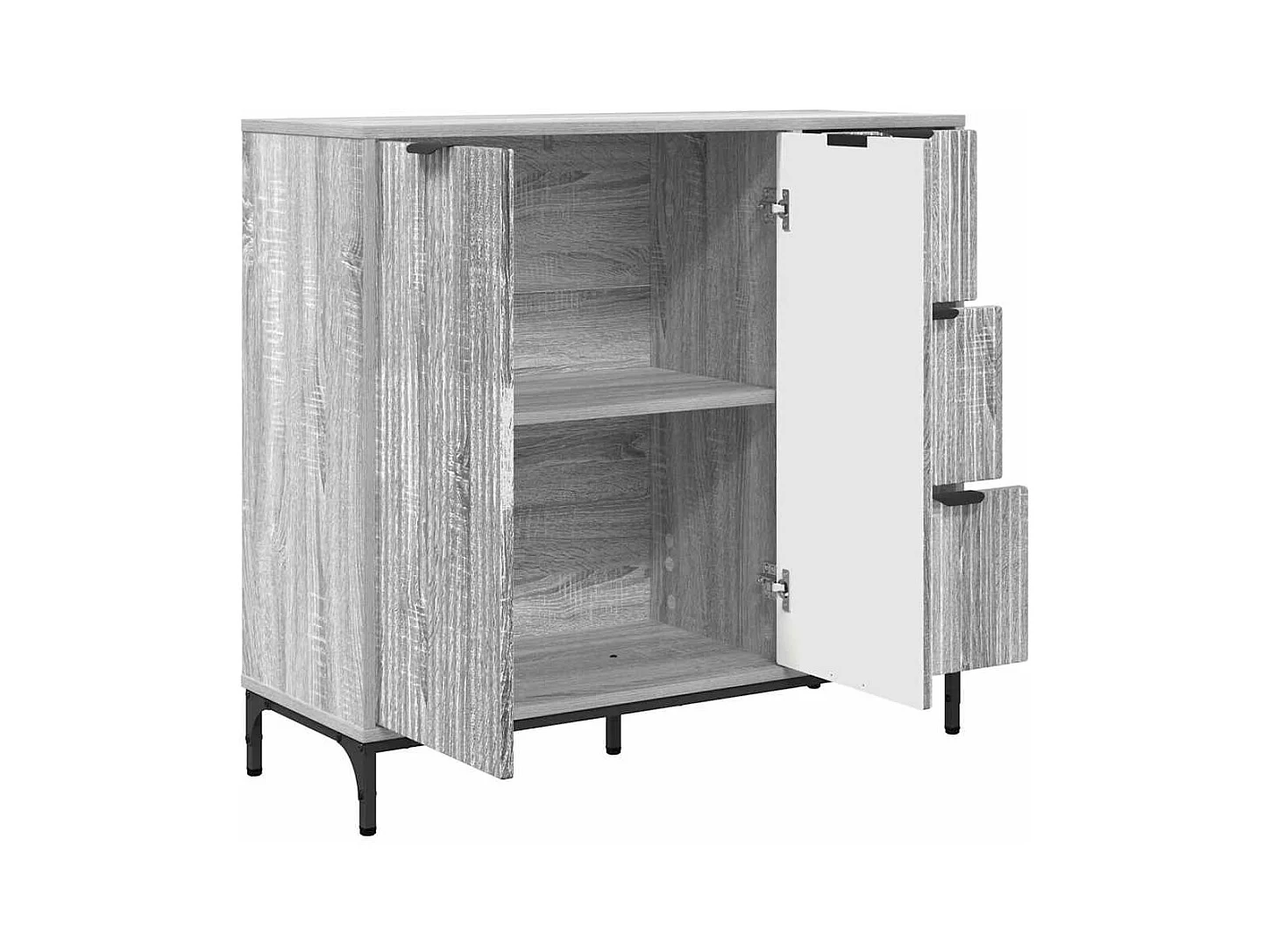 Buffet Sonoma gris 89,5 x 33 x 82 cm Bois d'ingénierie
