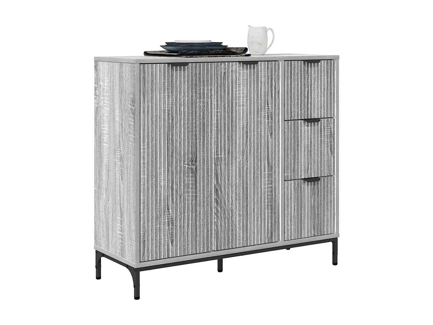 Buffet Sonoma gris 89,5 x 33 x 82 cm Bois d'ingénierie