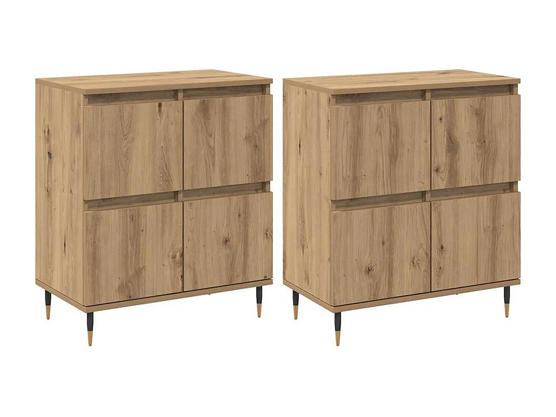 Buffets 2 pièces chêne artisanal 120 x 35 x 70 cm