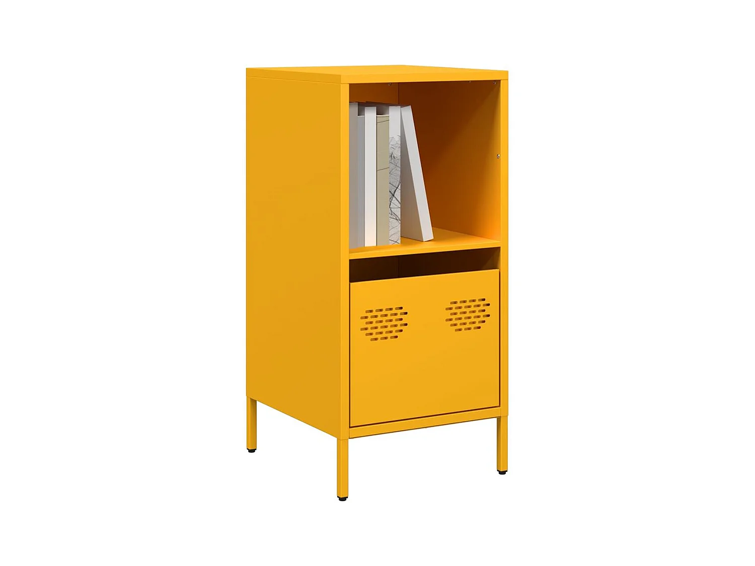 Buffet jaune moutarde 35x39x73,5 cm acier laminé à froid
