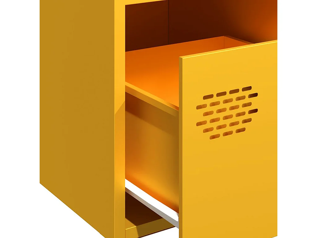 Buffet jaune moutarde 35x39x73,5 cm acier laminé à froid