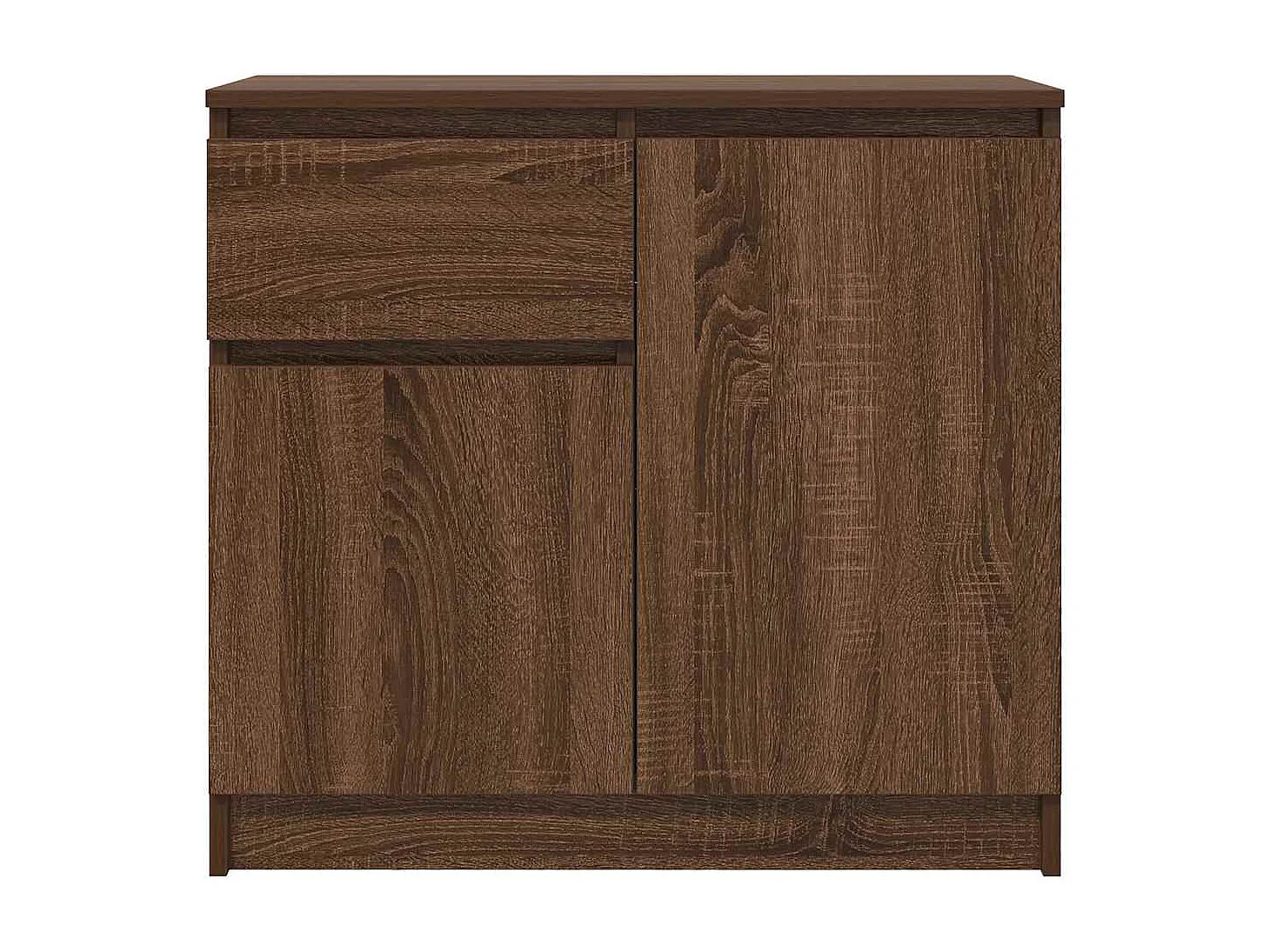 Buffet avec tiroir chêne brun 71x35x65 cm bois d'ingénierie