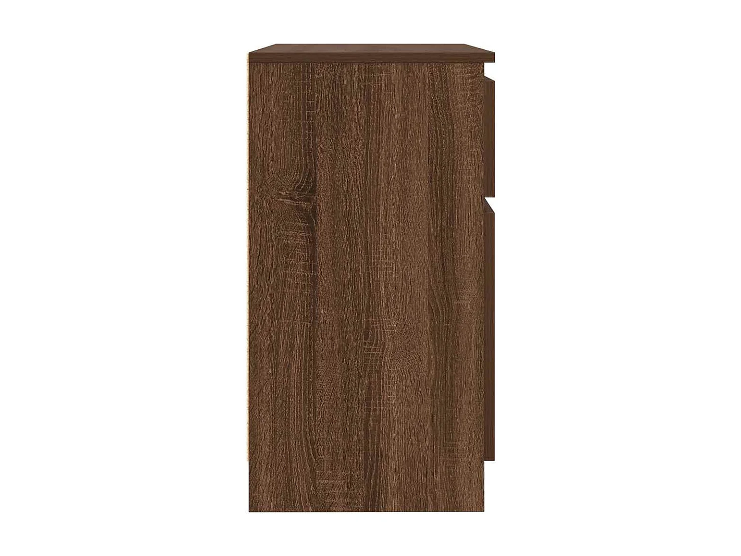 Buffet avec tiroir chêne brun 71x35x65 cm bois d'ingénierie