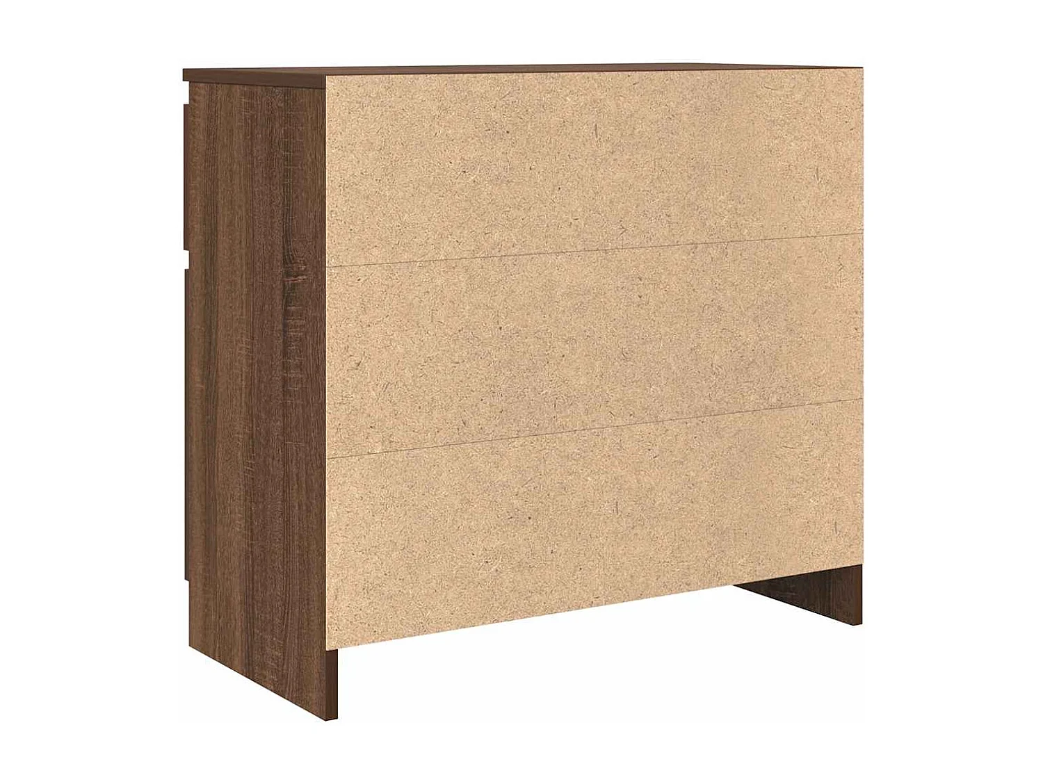 Buffet avec tiroir chêne brun 71x35x65 cm bois d'ingénierie