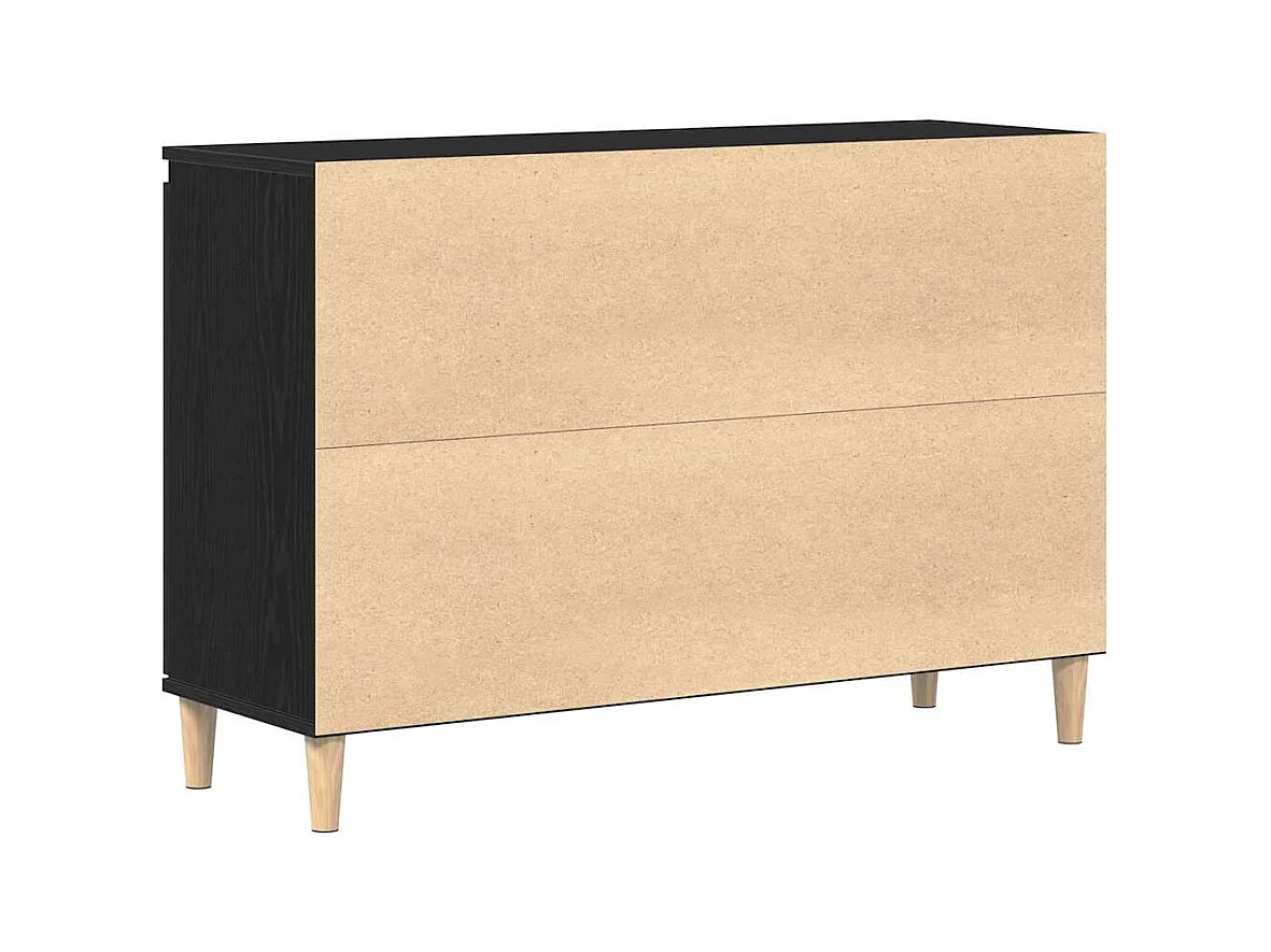 Buffet avec tiroir Noir 101 x 35 x 60 cm Bois d'ingénierie