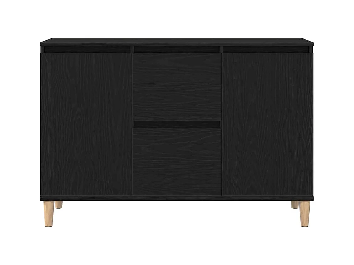 Buffet avec tiroir Noir 101 x 35 x 60 cm Bois d'ingénierie