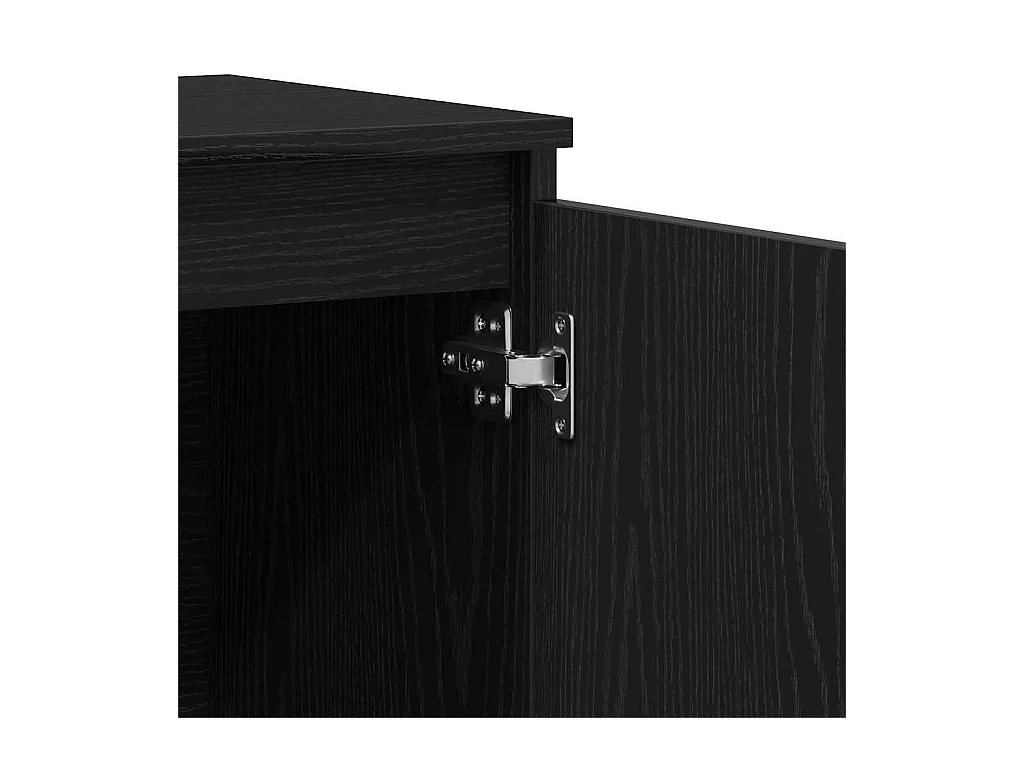 Buffet avec tiroir Noir 101 x 35 x 60 cm Bois d'ingénierie