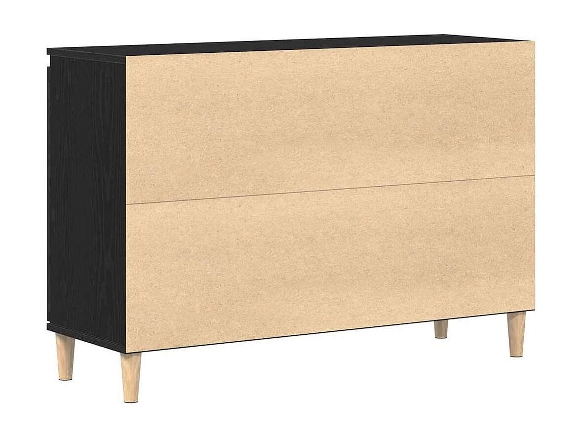 Buffet avec tiroir Noir 101 x 35 x 60 cm Bois d'ingénierie