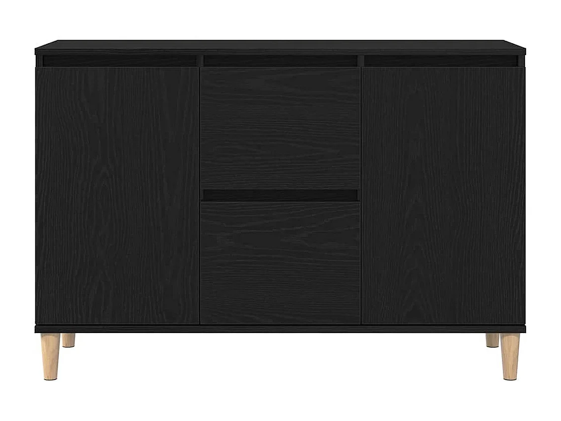 Buffet avec tiroir Noir 101 x 35 x 60 cm Bois d'ingénierie
